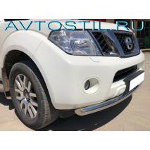 Navara Frontier 2005 Передняя защита труба с гибами 60 мм нержавейка