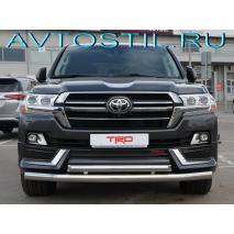 TRD 2019 Защита переднего бампера труба двойная 76/60 мм нержавейка