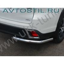 Fortuner TRD 2018 Защита заднего бампера уголки 76 мм нержавейка