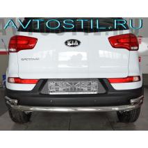 Sportage Защита заднего бампера угловая большая 60/42 мм нержавейка