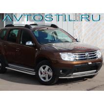 Duster Защита переднего бампера труба 42 мм нержавейка