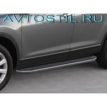 RAV4 Long Пороги подножки площадки с резиновой накладкой Premium