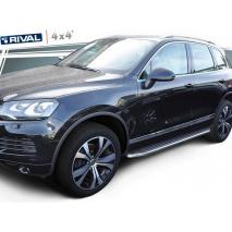 Touareg Пороги подножки площадки с резиновой накладкой Premium