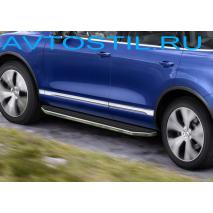 Touareg Пороги подножки площадки с резиновой накладкой Premium