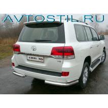 Land Cruiser 200 Защита задняя уголки двойные 76/42 мм нержавейка