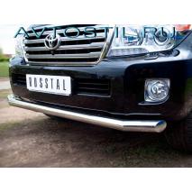 Land Cruiser 200 Защита переднего бампера труба 60 мм нержавейка