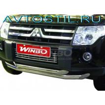 Pajero 4 Решетка бампера нержавейка 16 мм нержавейка