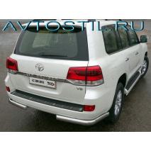 Land Cruiser 200 Задняя защита уголки овальные 75х42 мм нержавейка