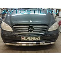 Vito W447 2014 Защита переднего бампера труба двойная 60/42 мм с перемычками