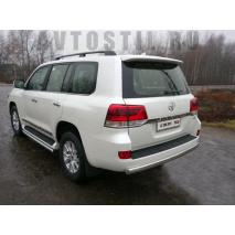 Land Cruiser 200 Защита задняя труба овальная 75х42 мм нержавейка