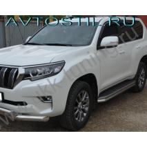 Prado 150 Защита штатного порога труба 60 мм под порог нержавейка