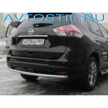 X-Trail Защита заднего бампера труба 60 мм радиусная нержавейка