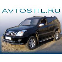 Prado 120 Защита переднего бампера труба двойная 60/60 мм нержавейка