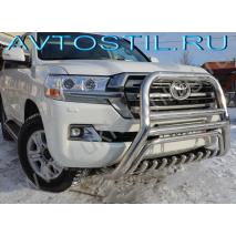 Land Cruiser 200 Кенгурин защита переднего бампера скоба высокая нержавейка
