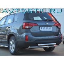 Sorento Защита заднего бампера труба двойная 60/42 мм нержавейка