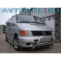 Vito 1996-2004 Кенгурятник передняя защита с ребрами низкая 60 мм нержавейка
