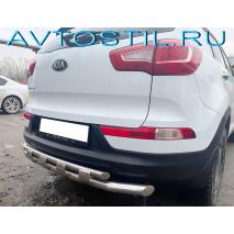 Sportage Задняя защита труба двойная с перемычками 60/42 мм нержавейка