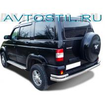 Uaz Patriot Задняя защита труба с углами 76/53 мм нержавейка