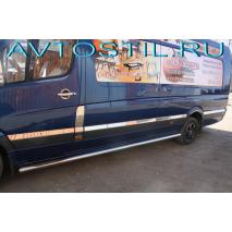 Sprinter 2006 Молдинги на двери нержавейка 10 шт супер-длинная база