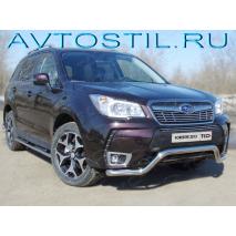 SUBARU FORESTER 2013 Защита передняя волна 60 мм нержавейка