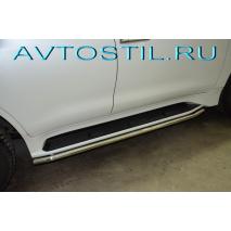 LX 570 450 Защита штатного порога d42 мм 2 шт нержавейка