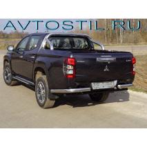 L200 Защита задняя уголки овальные 75х42 мм нержавейка