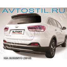 Sorento Защита заднего бампера труба с углами 57/42 мм черная