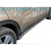 Sportage Защита штатного порога 60 мм нержавейка