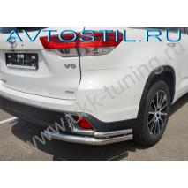 Highlander Защита заднего бампера уголки двойные d60/42 нержавейка