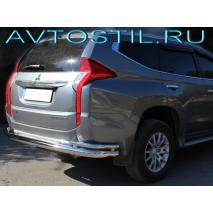 Pajero Sport Задняя защита труба с углами 76/42 мм нержавейка