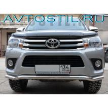Hilux Передняя защита бампера 60 мм волна нержавейка