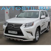 GX 460 Защита переднего бампера труба двойная 76/60 мм нержавейка G
