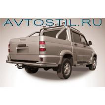 Uaz Patriot PICKUP Защита заднего бампера d76+d42 двойная нержавейка