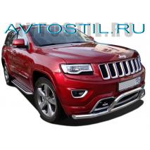 Grand Cherokee Защита переднего бампера труба с дугой 76 мм нержавейка