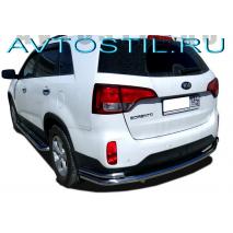 Sorento Защита заднего бампера труба с углами 60/42 мм нержавейка
