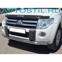 Pajero 4 Защита переднего бампера труба 76 мм нержавейка