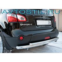 Qashqai 2011 Задняя защита труба двойная 60/42 мм нержавейка