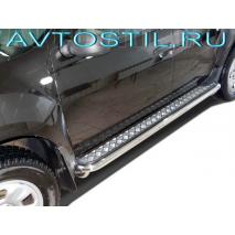 Duster Пороги труба d53 мм с алюминиевым листом без разбора штатного порога