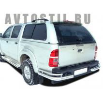 Hilux 2012 Защита заднего бампера улы двойные 76/42 мм нержавейка