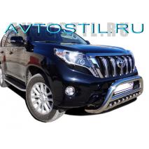Prado 150 Кенгурятник низкий 76/60/42 мм с нижней защитой нержавейка