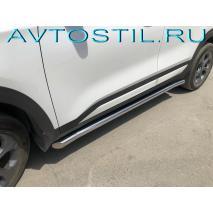 Seltos Защита штатного порога труба d60 нержавейка крепеж в комплекте