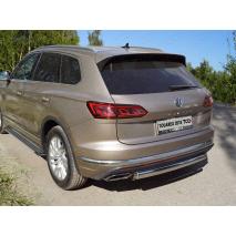 Touareg Защита задняя труба овальная 75х42 мм нержавейка