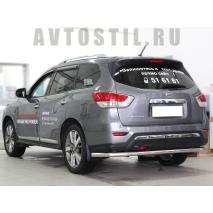 Pathfinder Задняя защита труба одинарная 60 мм с углами нержавейка