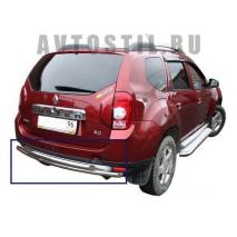 Duster Защита заднего бампера труба двойная 60/42 мм нержавейка