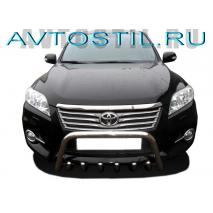RAV4 Кенгурин передняя защита дуга 53 мм низкая с рёбрами нержавейка