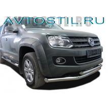 Amarok Передняя защита труба двойная 76/60 мм нержавейка