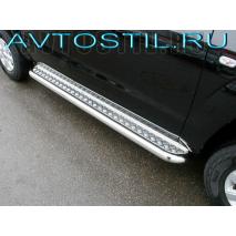 Amarok Боковая защита пороги площадки с трубой 60 мм