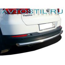 Tiguan 2012 Задняя защита труба 60 мм нержавейка
