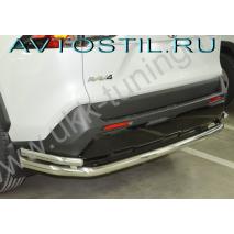RAV4 Защита заднего бампера труба с углами d60+42 нержавейкаа