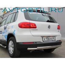 Tiguan 2012 Задняя защита труба двойная 60/42 мм нержавейка